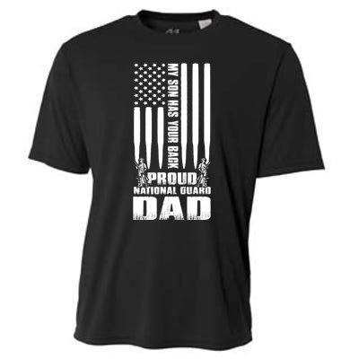 Mens Gift My Son Has Your Back Proud National Guard Dad Army Dad Gift Cooling Performance Crew T-Shirt