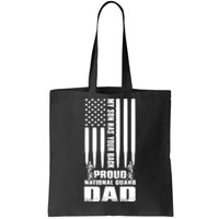 Mens Gift My Son Has Your Back Proud National Guard Dad Army Dad Gift Tote Bag