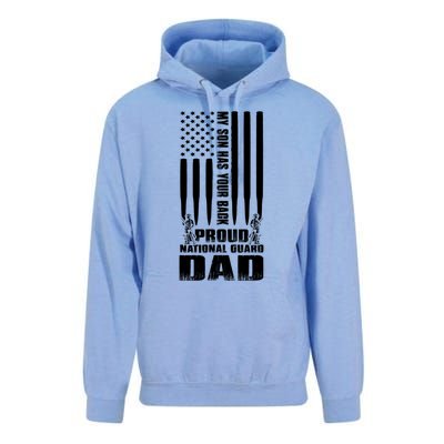 Mens Gift My Son Has Your Back Proud National Guard Dad Army Dad Gift Unisex Surf Hoodie