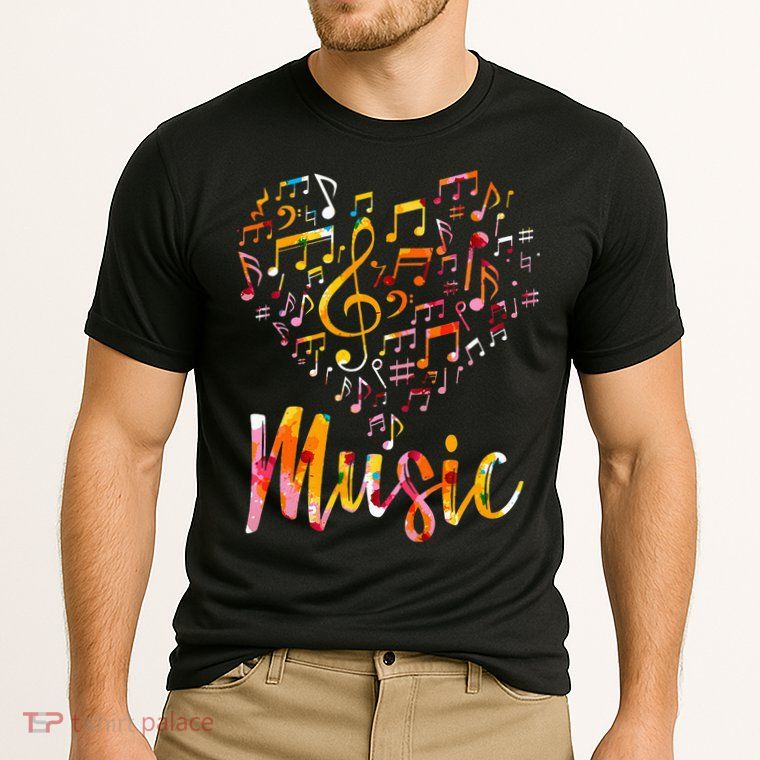 Musician Gift Musical Instrument Music Notes Treble Clef Performance Shirt