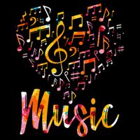 Musician Gift Musical Instrument Music Notes Treble Clef Poster