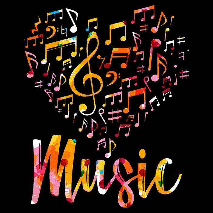 Musician Gift Musical Instrument Music Notes Treble Clef Poster