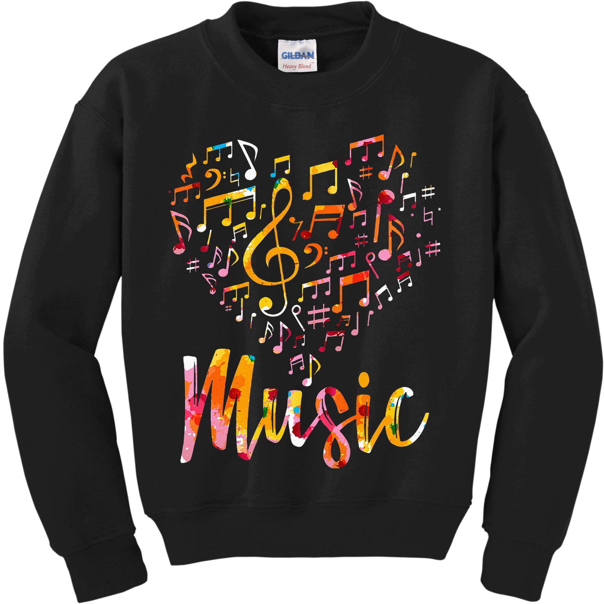 Musician Gift Musical Instrument Music Notes Treble Clef Kids Sweatshirt