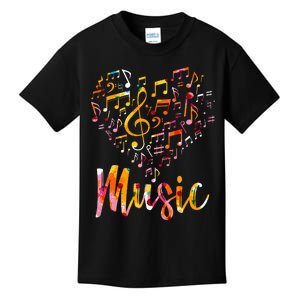 Musician Gift Musical Instrument Music Notes Treble Clef Kids T-Shirt