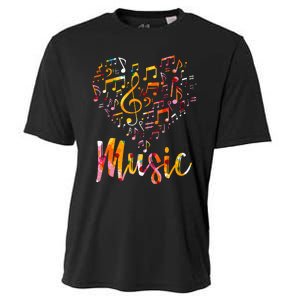 Musician Gift Musical Instrument Music Notes Treble Clef Cooling Performance Crew T-Shirt