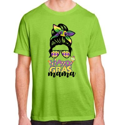 Mardi Gras Mama Hair Bun Celebration Adult ChromaSoft Performance T-Shirt