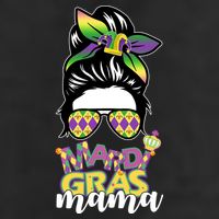 Mardi Gras Mama Hair Bun Celebration Beanie
