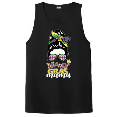 Mardi Gras Mama Hair Bun Celebration PosiCharge Competitor Tank