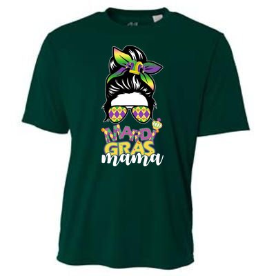 Mardi Gras Mama Hair Bun Celebration Cooling Performance Crew T-Shirt