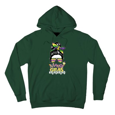 Mardi Gras Mama Hair Bun Celebration Hoodie