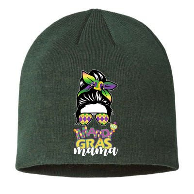 Mardi Gras Mama Hair Bun Celebration Sustainable Beanie