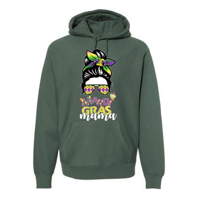 Mardi Gras Mama Hair Bun Celebration Premium Hoodie