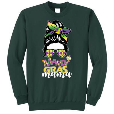 Mardi Gras Mama Hair Bun Celebration Tall Sweatshirt