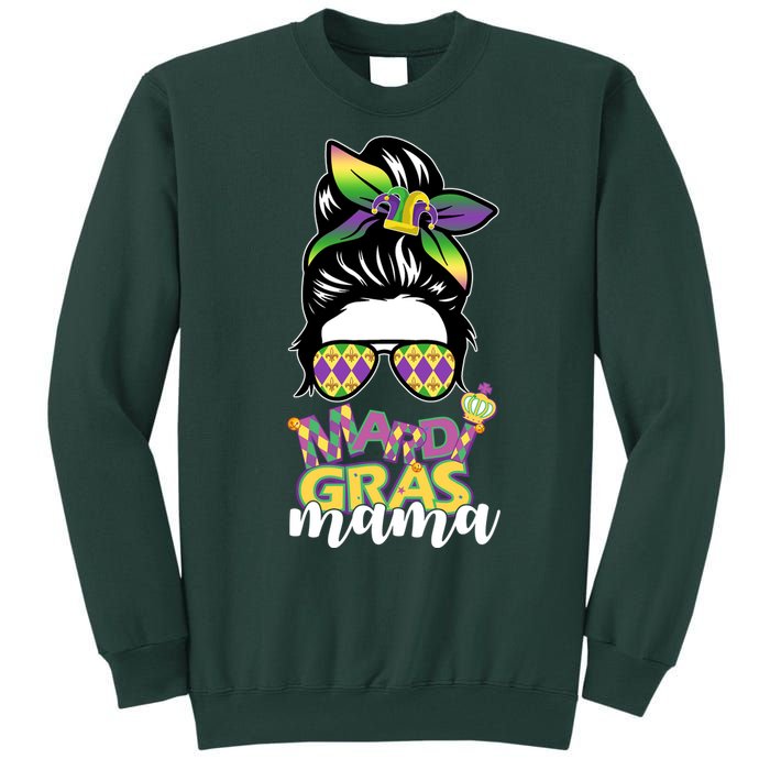 Mardi Gras Mama Hair Bun Celebration Tall Sweatshirt