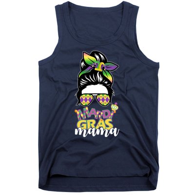 Mardi Gras Mama Hair Bun Celebration Tank Top