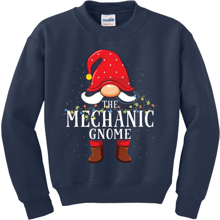 Mechanic Gnome Matching Christmas Family Pajama Kids Sweatshirt