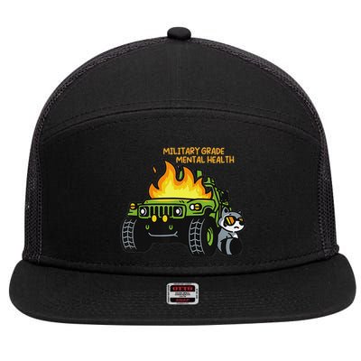 Military Grade Mental Health 7 Panel Mesh Trucker Snapback Hat