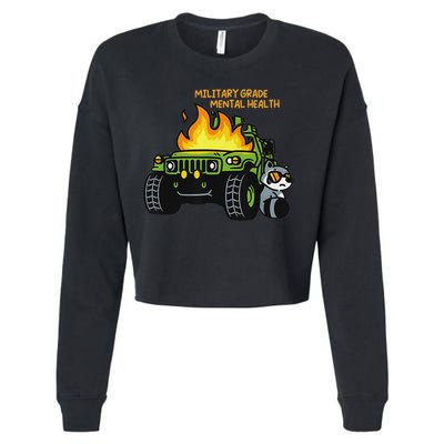 Military Grade Mental Health Cropped Pullover Crew