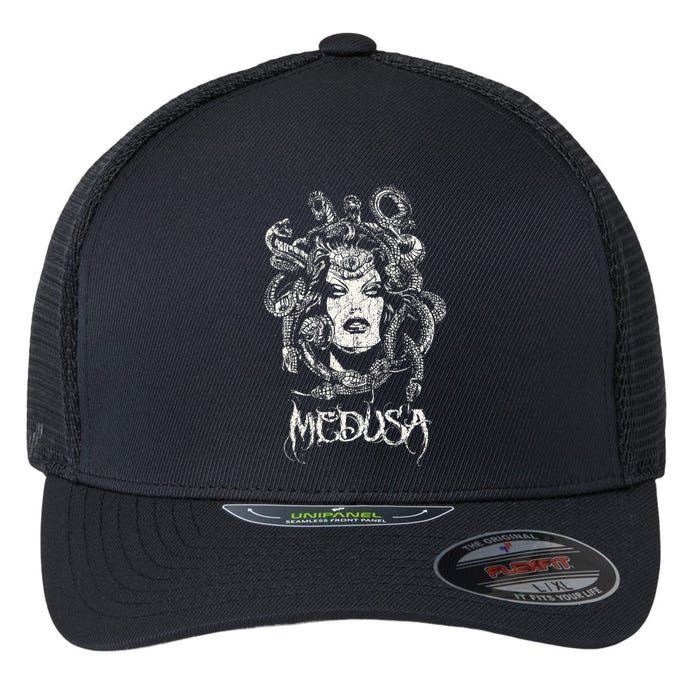 Medusa Greek Mythology Gothic Flexfit Unipanel Trucker Cap