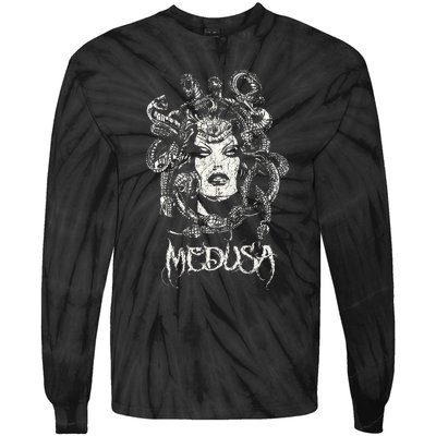 Medusa Greek Mythology Gothic Tie-Dye Long Sleeve Shirt