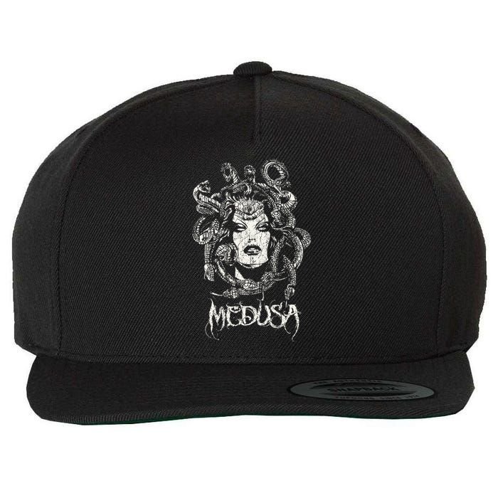 Medusa Greek Mythology Gothic Wool Snapback Cap