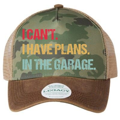 Mechanics Garage Mechanic I Can't I Have Plans In The Garage Cute Gift Legacy Tie Dye Trucker Hat