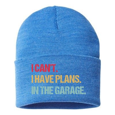 Mechanics Garage Mechanic I Can't I Have Plans In The Garage Cute Gift Sustainable Knit Beanie