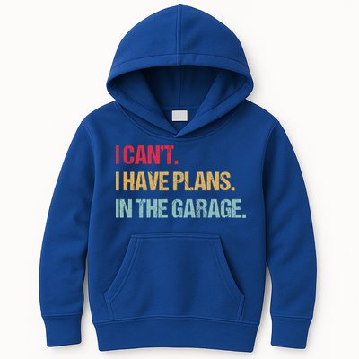 Mechanics Garage Mechanic I Can't I Have Plans In The Garage Cute Gift Kids Hoodie