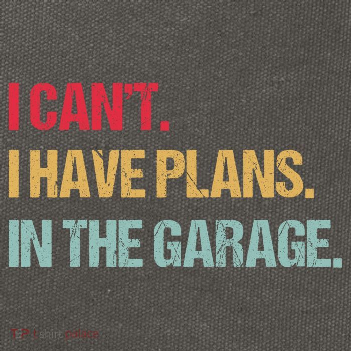 Mechanics Garage Mechanic I Can't I Have Plans In The Garage Cute Gift Cotton Canvas Backpack