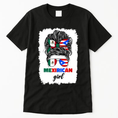 Mexirican Girl Mix Half Mexican And Puerto Rican Rico Flag Tall T-Shirt