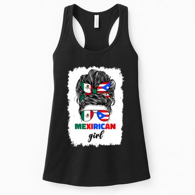 Mexirican Girl Mix Half Mexican And Puerto Rican Rico Flag Womens Tank Top