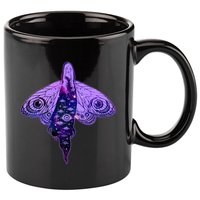 Mystical Gothic Moth Girl 11oz C Handle Ceramic Mug