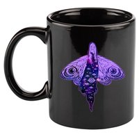 Mystical Gothic Moth Girl 11oz C Handle Ceramic Mug