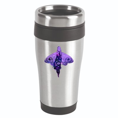 Mystical Gothic Moth Girl 16oz Travel Tumbler
