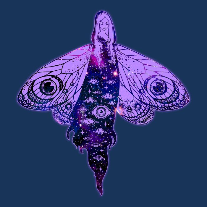 Mystical Gothic Moth Girl Cooling Performance Crew T-Shirt