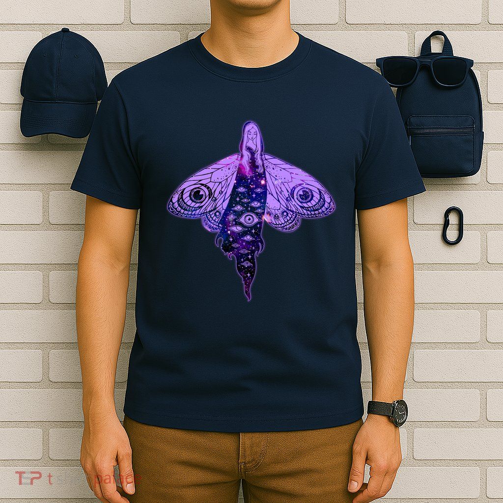 Mystical Gothic Moth Girl T-Shirt