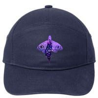 Mystical Gothic Moth Girl 7-Panel Snapback Hat