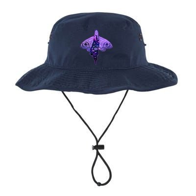 Mystical Gothic Moth Girl Bucket Hat
