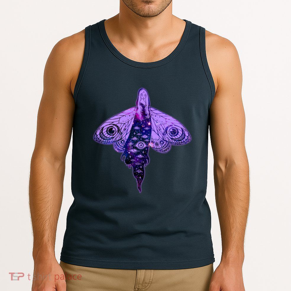 Mystical Gothic Moth Girl Tank Top