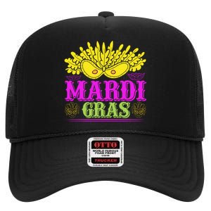 Mardi Gras High Crown Mesh Back Trucker Hat