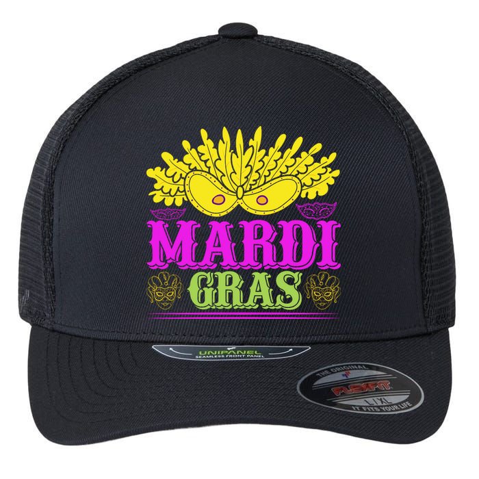 Mardi Gras Flexfit Unipanel Trucker Cap