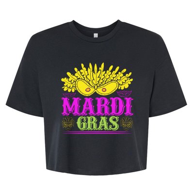 Mardi Gras Bella+Canvas Jersey Crop Tee