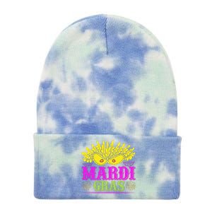 Mardi Gras Tie Dye 12in Knit Beanie