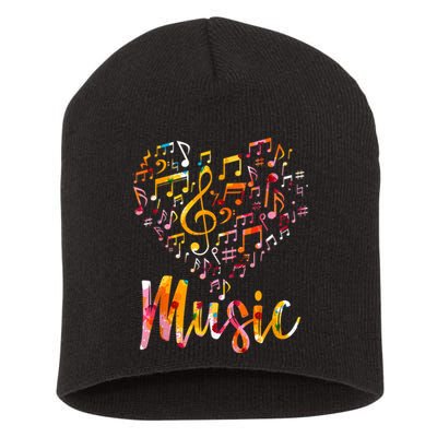 Musician Gift Musical Instrument Music Notes Treble Clef Short Acrylic Beanie