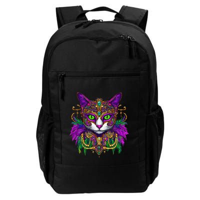 Meowdi Gras Mardi Gras Cat Lover New Orleans Louisiana Daily Commute Backpack