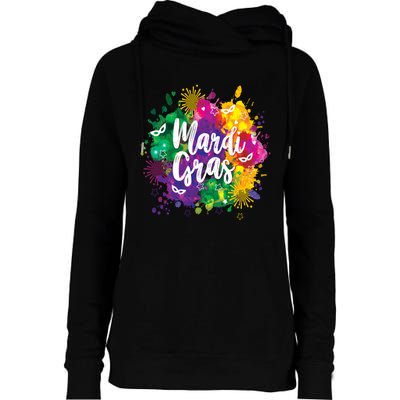 Mardi Gras, Funny Mardi Gras Womens Funnel Neck Pullover Hood