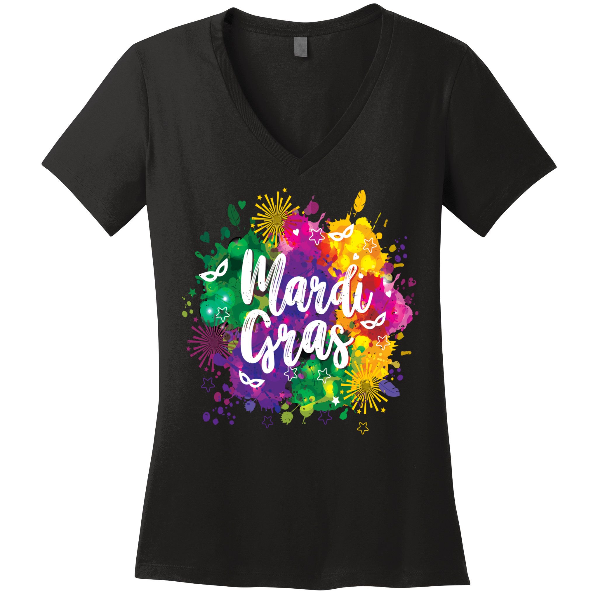 Mardi Gras, Funny Mardi Gras Women's V-Neck T-Shirt