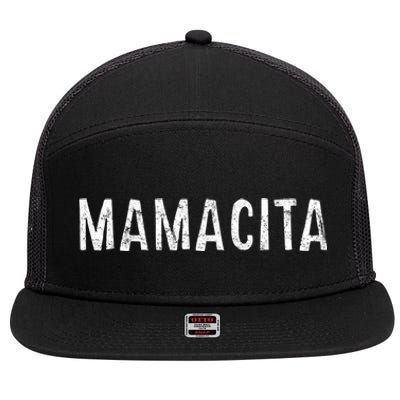 Mamacita Gift 7 Panel Mesh Trucker Snapback Hat