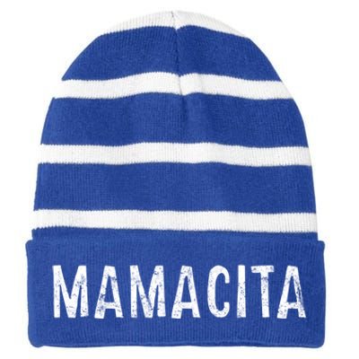 Mamacita Gift Striped Beanie with Solid Band