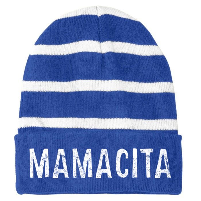 Mamacita Gift Striped Beanie with Solid Band